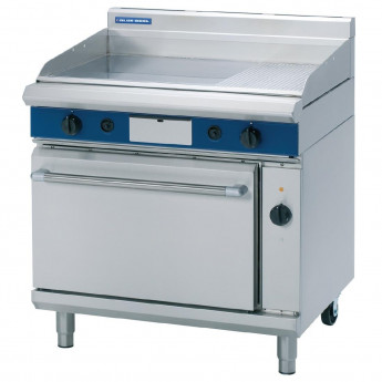Blue Seal Evolution Nat Gas 1/3 Ribbed Griddle Electric Convection Oven 900mm - Click to Enlarge