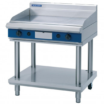 Blue Seal Evolution Chrome 1/3 Ribbed Griddle with Leg Stand 900mm - Click to Enlarge