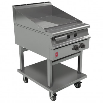 Falcon Dominator Plus 600mm Wide Half Ribbed Gas Griddle on Mobile Stand G3641R - Click to Enlarge