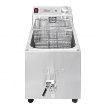 Buffalo Single Tank Single Basket 8Ltr Countertop Fryer with Timer 6kW - Click to Enlarge