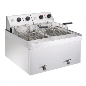 Parry Twin Tank Twin Basket Countertop Electric Fryer NPDF3 - Click to Enlarge