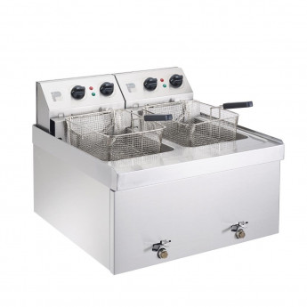 Parry Twin Tank Twin Basket Countertop Electric Fryer NPDF6 - Click to Enlarge