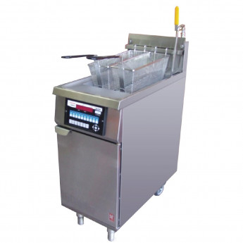 Falcon Infinity Single Tank Twin Basket Free Standing Gas Filtration Fryer G2844F - Click to Enlarge