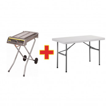 SPECIAL OFFER Buffalo Folding Gas Barbecue And Free Folding Table - Click to Enlarge