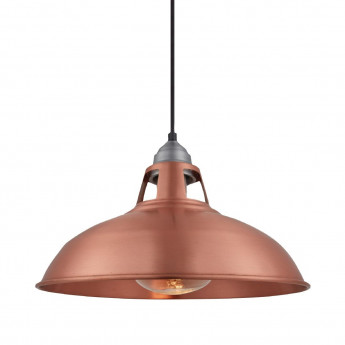 Industville Old Factory Slotted Heat Pendant Copper 380mm - Click to Enlarge