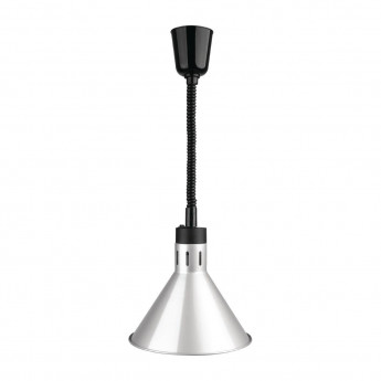Buffalo Conical Retractable Heat Shade Silver Finish - Click to Enlarge