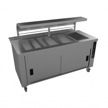 Falcon Chieftain 4 Well Heated Servery Counter with Trayslide HS4 - Click to Enlarge
