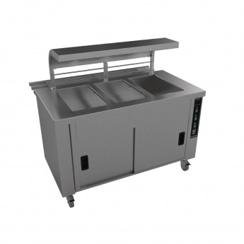 Falcon Chieftain 3 Well Heated Servery Counter with Trayslide HS3 - Click to Enlarge