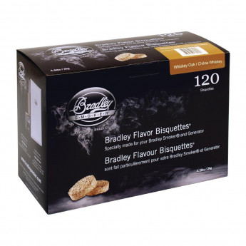 Bradley Food Smoker Whiskey Oak Flavour Bisquette (Pack of 120) - Click to Enlarge