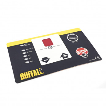 Control Panel Adhesive Label for Buffalo Vac Pack Machine - Click to Enlarge