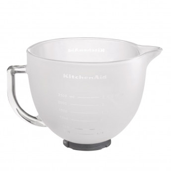 KitchenAid 4.8Ltr Frosted Glass Bowl ref 5K5GBF - Click to Enlarge