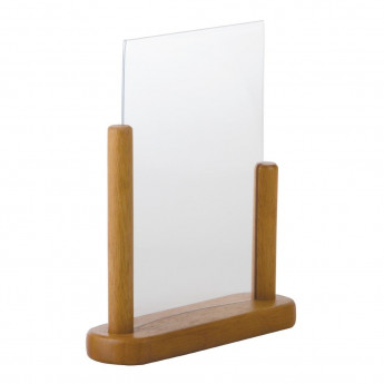 Securit Acrylic Menu Holder With Wooden Frame - Click to Enlarge