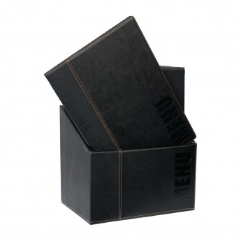 Securit Contemporary Menu Covers and Storage Box A4 Black (Pack of 20) - Click to Enlarge