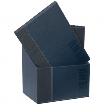 Securit Contemporary Menu Covers and Storage Box A4 Blue (Pack of 20) - Click to Enlarge