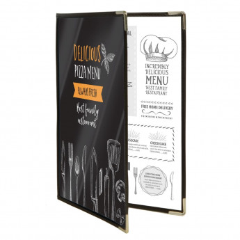 Securit Crystal Double Sided Menu Cover A4 Double (Pack of 3) - Click to Enlarge