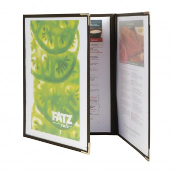 Securit Crystal Double Sided Menu Cover A4 Triple (Pack of 3) - Click to Enlarge