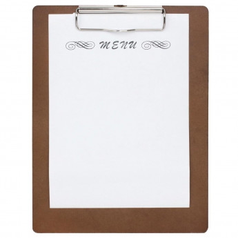 Special Offer Wooden Menu Presentation Clipboard A5 (Pack of 10) - Click to Enlarge