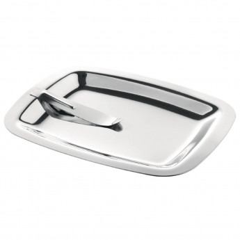 Olympia Square Stainless Steel Tip Tray With Bill Clip - Click to Enlarge