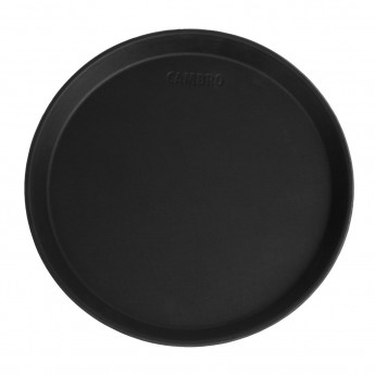 Cambro Camtread Fibreglass Round Non-Slip Tray Black 280mm - Click to Enlarge