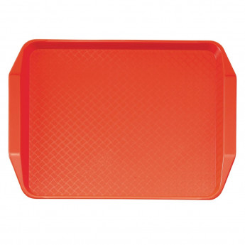 Cambro Polypropylene Handled Fast Food Tray Red 430mm - Click to Enlarge