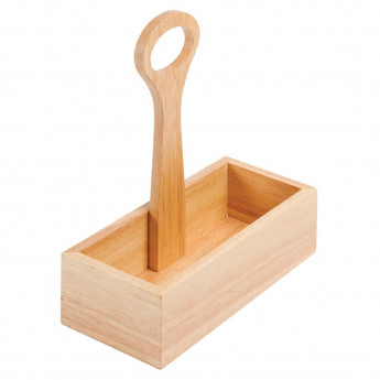 Olympia Wooden Condiment Bucket with Handle - Click to Enlarge
