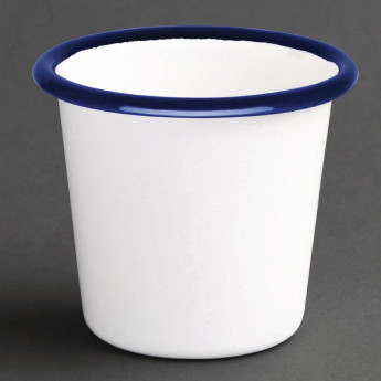 Olympia Enamel Sauce Cup White and Blue (Pack of 6) - Click to Enlarge