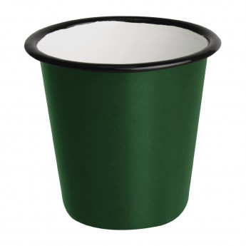 Olympia Enamel Sauce Cup Green And Black (Pack of 6) - Click to Enlarge