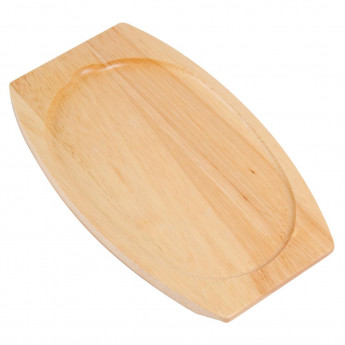 Olympia Light Wooden Base for Sizzle Platter 315 x 220mm - Click to Enlarge