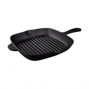 Tramontina Pre-Seasoned Cast Iron Square Griddle Pan 270mm 2.2Ltr - Click to Enlarge