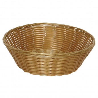 Poly Wicker Round Food Basket (Pack of 6) - Click to Enlarge