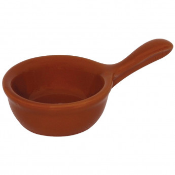 Olympia Mediterranean Pan Shape Miniature Bowls Rustic Brown 115 x 68mm - Click to Enlarge