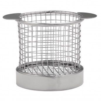 Olympia Chip basket Round with Ears 80mm - Click to Enlarge