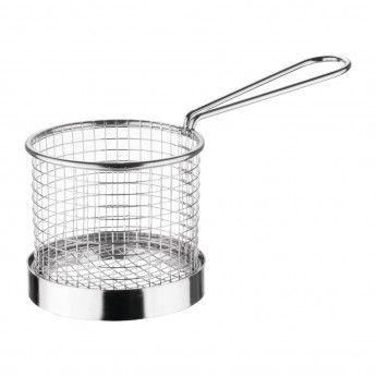Olympia Chip Basket round with Handle 95mm - Click to Enlarge