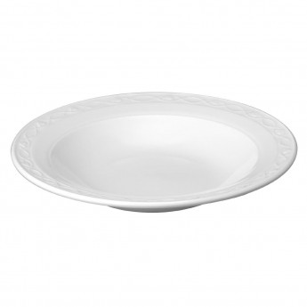 Churchill Chateau Blanc Rimmed Soup Bowls 230mm (Pack of 24) - Click to Enlarge