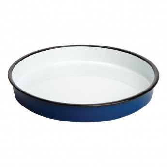 Olympia Enamelled Steel Round Service Tray 320mm - Click to Enlarge