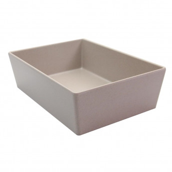 Creative Tokyo Bamboo Melamine Salad Box Sand Brown 205x145x60mm (Pack of 6) - Click to Enlarge