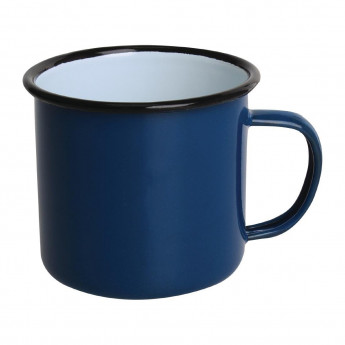 Olympia Enamel Mugs Blue 350ml (Pack of 6) - Click to Enlarge