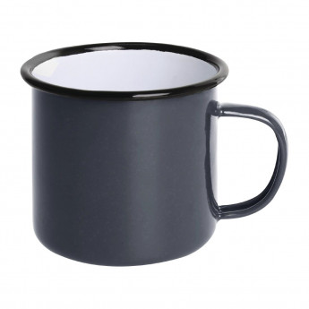 Olympia Enamel Mug Grey 350ml (Pack of 6) - Click to Enlarge