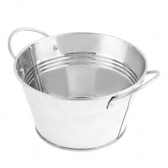 Olympia Mini Metal Food Bucket Shallow 150mm - Click to Enlarge