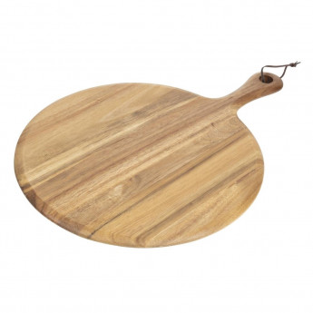 Olympia Acacia Wood Round Pizza Paddle Board 330mm - Click to Enlarge