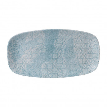 Churchill Med Tiles Oblong Plates Aquamarine 352x187mm (Pack of 6) - Click to Enlarge