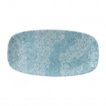 Churchill Med Tiles Oblong Plates Aquamarine 298x152mm (Pack of 12) - Click to Enlarge