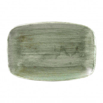 Churchill Stonecast Patina Oblong Plates Burnished Green 305x198mm (Pack of 6) - Click to Enlarge