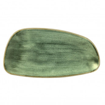 Churchill Stonecast Samphire Green Oval Chefs Plate 300mm (Pack of 12) - Click to Enlarge
