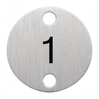 Olympia Table Numbers Silver (1-5) - Click to Enlarge