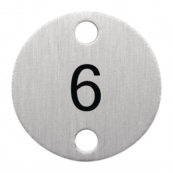 Olympia Table Numbers Silver (6-10) - Click to Enlarge