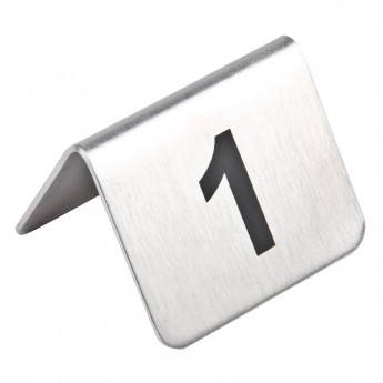 Stainless Steel Table Numbers 1-10 (Pack of 10) - Click to Enlarge