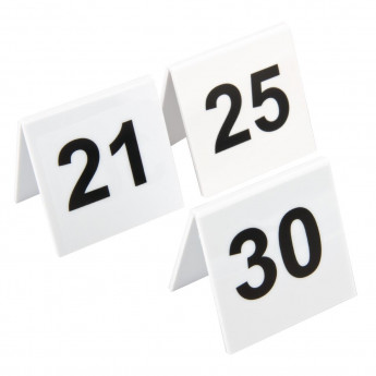 Plastic Table Numbers 21-30 - Click to Enlarge
