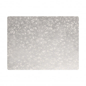 Steelite Modern Twist Silicone Placemat Silver Twine 305x406mm (Pack of 12) - Click to Enlarge