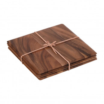 T&G Square Wooden Table Mats (Pack of 4) - Click to Enlarge
